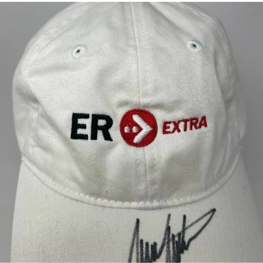 ER TV SERIES Men’s White ER EXTRA Baseball Cap Autograph Signature Memorabilia
